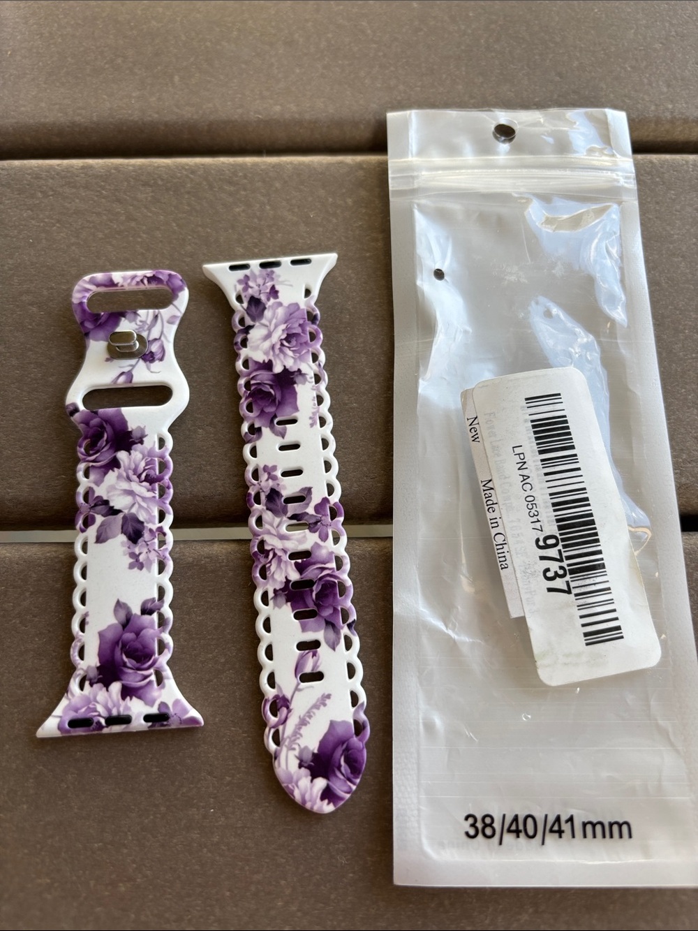 Floral Silicone Watch Band Replacement for 38/40/41mm - Purple Floral